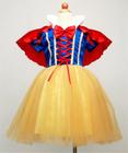 Vestido Fantasia Halloween Carnaval Infantil Temático Princesa Branca de Neve