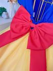 Vestido fantasia Infantil Branca de Neve Luxuosa com Capa