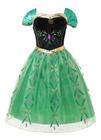 Vestido Fantasia Infantil Carnaval Halloween Princesa Anna Ana Frozen