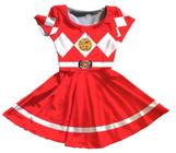 Vestido Fantasia Infantil Power Ranger Vermelho - Andara Moda Pais e Filhos