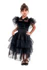 Vestido Fantasia Infantil Vandinha Wandinha Baile Festas Halloween - Anjo Fantsias