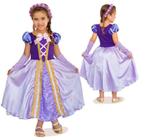 Vestido Fantasia Longo Infantil Menina Festas Princesa Rapunzel Enrolados