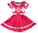 Vestido Fantasia Power Ranger Rosa Infantil