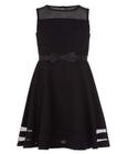 Vestido feminino Calvin Klein sem mangas, Fit Flare, preto, tamanho 8