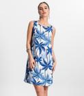 Vestido Feminino Curto De Viscose Select Azul