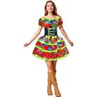 Vestido Feminino de Festa Junina Caipira Adulta Xadrez de Luxo Rodado Com Espartilho - Fantasias Carol NA