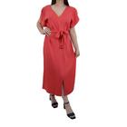 Vestido Feminino Gatos e Atos Midi Viscose Vermelho - G1732