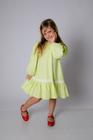 Vestido Feminino infantil - Festas, casamento, formaturas Linda- amarelo neon