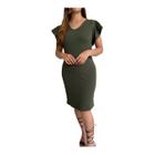 Vestido Feminino Justo Midi Manga Curta Gode Moda Evangélica