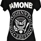 Vestido Feminino Malha Temática Rock Ramones Harley Caveira