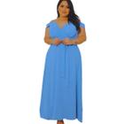 Vestido Festa Feminino Plus Size Veste até 52 Madrinha Longo