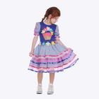 Vestido Festa Junina Xadrez Infantil Muvile 9954A