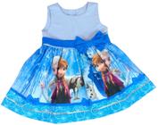 Vestido Frozen Gelo Festa Infantil Tematica