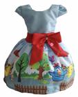 Vestido Galinha Pintadinha Infantil Festa Fantasia Luxo