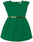 Vestido Glinny Verde infantil com cinto