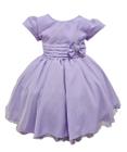 Vestido Glitter Brilho Lilás Infantil Princesa Luxo Menina