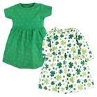 Vestido Hudson Baby Cotton Shamrocks para meninas 5T