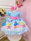 Vestido Infantil Azul da Galinha Pintadinha e Amigos Festas