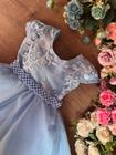 Vestido infantil Azul e rosa bebe a 3 anos luxo realeza
