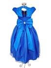 Vestido Infantil Azul Royal Glitter Casamento De Luxo Rodado