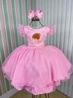 Vestido Infantil Bailarina Rosa Princesas - Envio Rápido