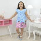 Vestido infantil bonecas Lol surprise azul trapézio