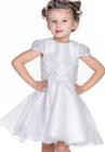 Vestido Infantil Bordado Off White Kukixo