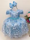 Vestido Cinderela Frozen Azul Turquesa Infantil Dama Daminha - Catri Vestidos  Infantis - Vestido Infantil - Magazine Luiza