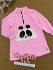 Vestido Infantil Cinti Inverno Rosa em Pelo Pandinha