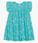 Vestido Infantil Com Babado Trick Nick Azul