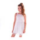 Vestido infantil com tule brilhoso menina anjo ref:4100042 10/16