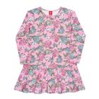 Vestido Infantil Cotton Rosa Estampado Gatinhas Bee Loop