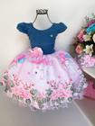 Vestido infantil de festa luxo chuva de amor (tam 1 ao 8) cod.000117