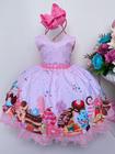 Vestido Infantil Doces Confeitaria Rosa Luxo Super luxo festa RO4482