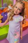 Vestido Infantil em FlyTech e Tela Fashion Estampa de Celular Pop It - Infanti