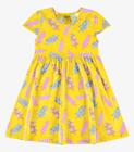 Vestido Infantil Estampa Sorvetinhos Rovi Kids Amarelo