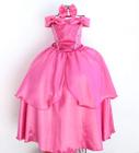 Vestido Infantil Fantasia Bela Aurora Barbie Luxo E  Tiara