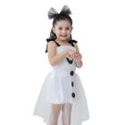 Vestido Infantil Fantasia Menina Halloween Branco Tiara - anjo da mamãe