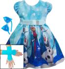 Vestido Infantil Azul Daminha Cinderela Aniversário Festa Princesa Frozen 1  Ao 3 Luxo - Baby's - Vestido Infantil - Magazine Luiza