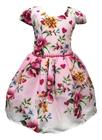 Vestido Infantil Floral Batizado Aniversar Jardim Encantado