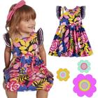 Vestido Infantil Florido em Malha Kyly