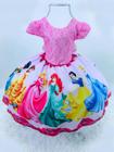 Vestido Infantil Infantil Princesas Disney Renda