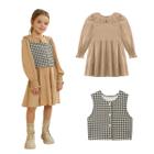 Vestido Infantil Inverno com Colete Infanti