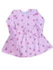 Vestido Infantil Inverno Em Molecotton Rosas - Fakini