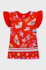 Vestido Infantil Kely Kety Borboletas - Vermelho 