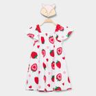 Vestido Infantil Kyly Morangos Menina