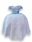 Vestido Infantil Longo Damas de honra daminha Azul e Rosê