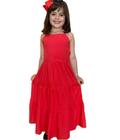 Vestido Infantil Longo Vermelho Love