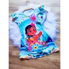 Vestido Moana Baby e adulta azul modelo Bruna infantil