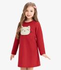 Vestido Infantil Manga Longa Rovi Kids Vermelho